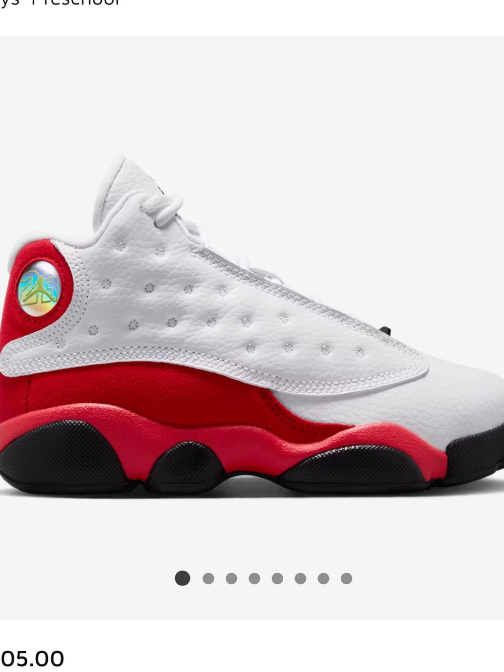 Jordan 13 cherry preschool size 3y